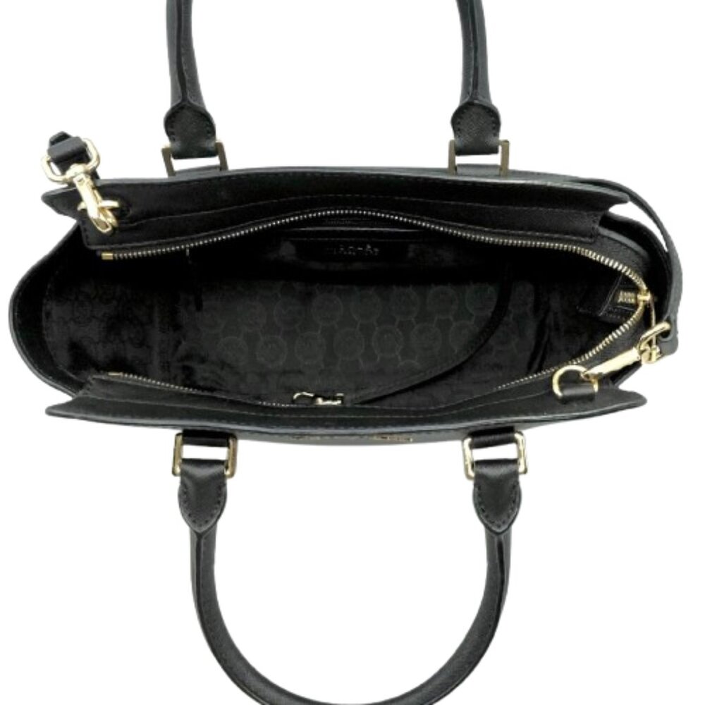 MICHAEL KORS~Selma~BLACK SAFFIANO LEATHER SATCHEL CROSSBODY BAG - Picture 6 of 6